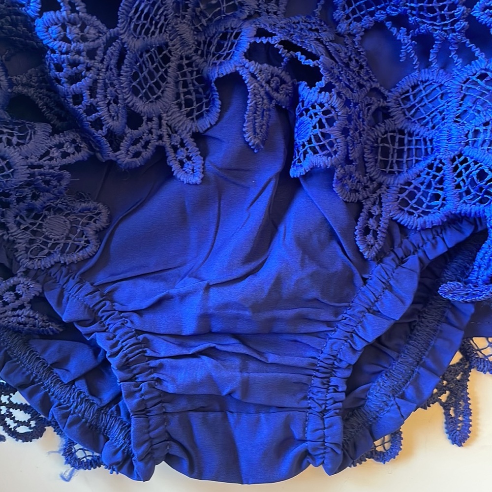 KATE SPADE BLUE FLORAL EMBROIDERY DRESS - Picture 4 of 5